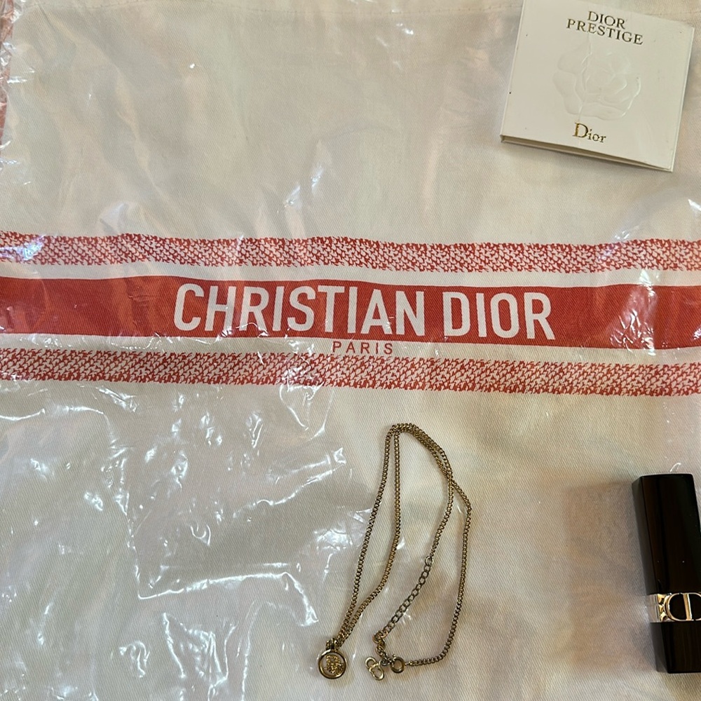 Christian Dior Necklace, Parfums Tote, Rouge Dior and Gifts Bundle  MSRP $735 - Picture 3 of 13